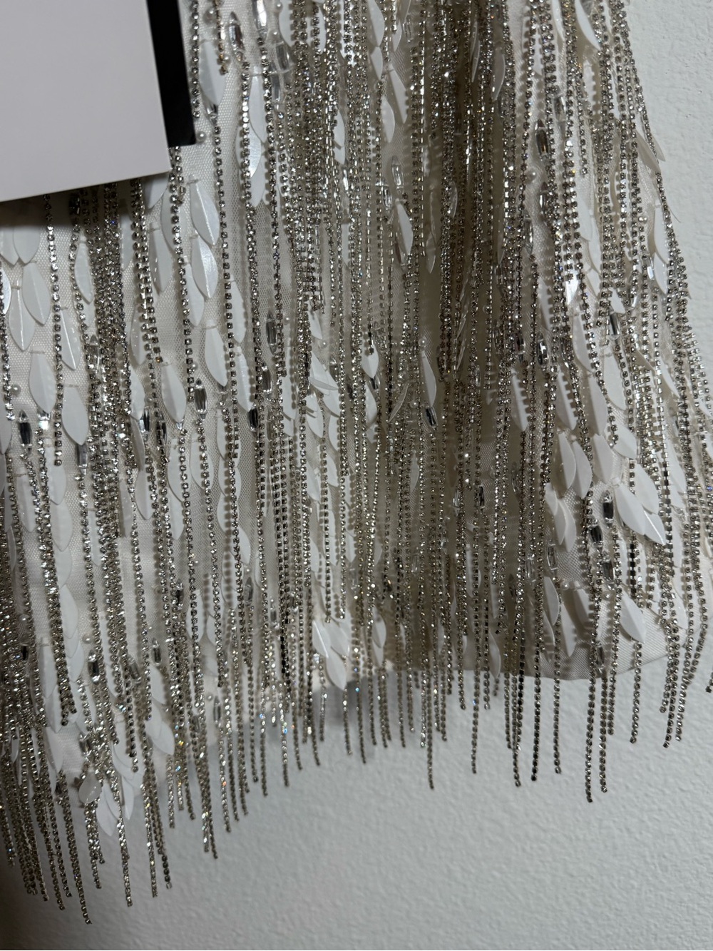 Retrofete Silver Backless Fringe Mini Dress - Picture 7 of 15